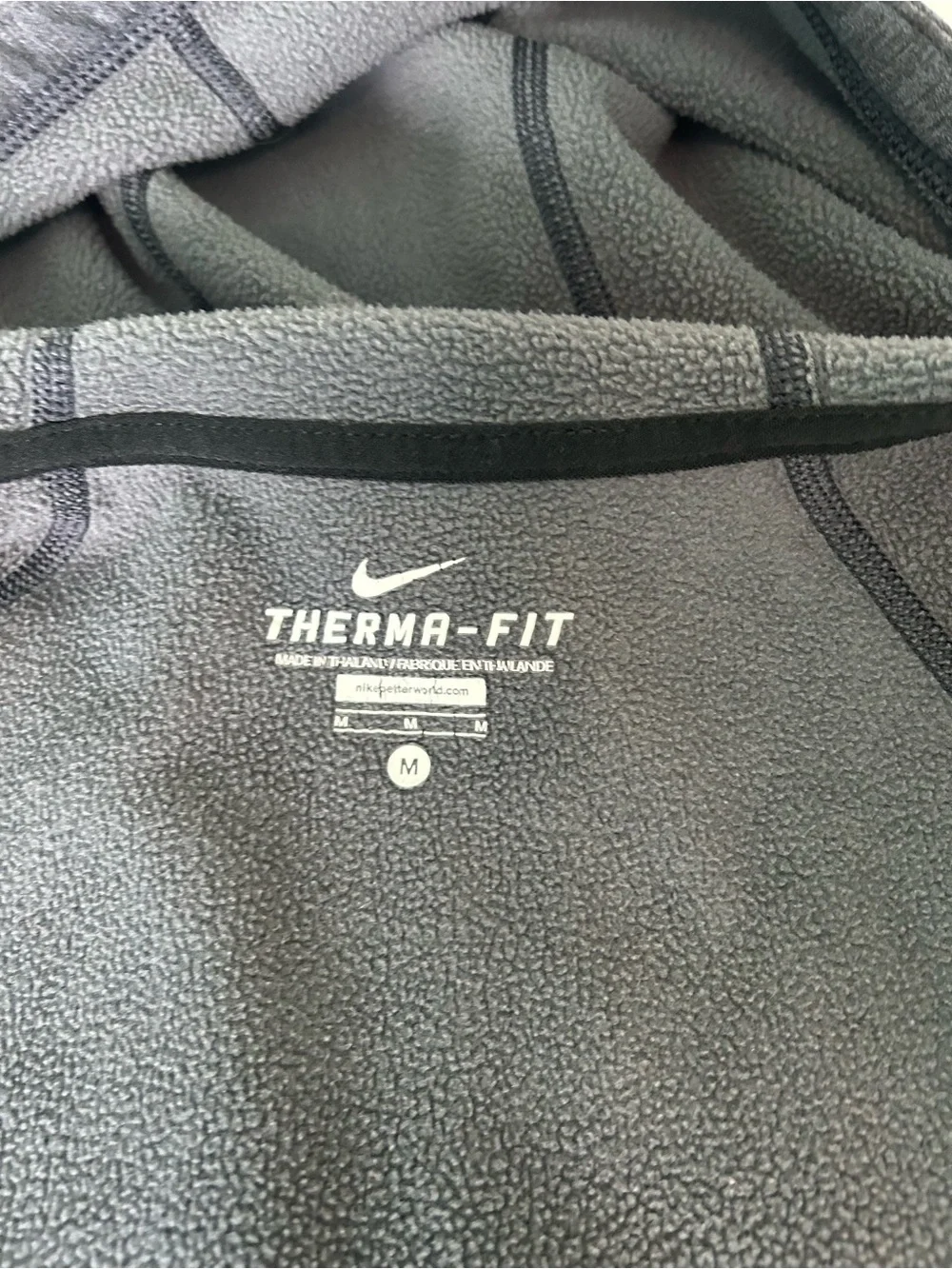 Nike Therma-Fit Charcoal Grey Mens Zip Up Hoodie Medium